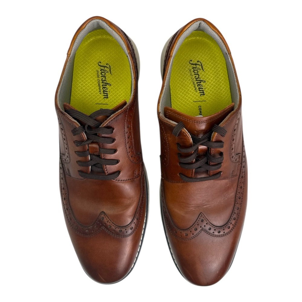 Florsheim Men's Frenzi Wing Tip Oxford Dress Shoes Leather Classic Style, Size 9